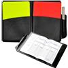 FRXVUC Set di Carta Arbitro, Cartellino Rosso Cartellino Giallo con Accessori Penna e Custodia, Segnapunti, Set di Carte Arbitro Sport Calcio PCV, Perfetto per Partite di Calcio