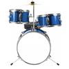 Batteria Junior Gear4music 3 Fusti Verde – Set Completo Con Sgabello E Bacchette Per Bambini 5-10 Anni