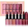 Petansy 6 colori rossetto opaco Set di rossetto impermeabile di lunga durata Kit di rossetto di velluto liscio set regalo con confezione regalo