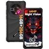 Ulefone Armor X31 Pro 5G Telefono Indistruttibile 2025, 16GB+256GB 2TB Rugged Smartphone, Android 14 Rugged Phone, 6050mAh, 64MP+25MP Visione Notturna, 120Hz 6.56 FHD+, Fingerprint/Face ID/NFC-Nero
