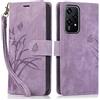 KQXG Cover per Honor 200 Lite - Custodia a Libro Magnetica Portafoglio in Pelle Sintetica con Calamita, Flip Antiurto in Silicone -Viola