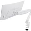 suptek Supporto per Monitor Braccio per Monitor con Molla a Gas Regolabile in Altezza per Schermi da 17-32 pollici, VESA 75/100 mm, fino a 10 kg, Ergonomico, Bianco