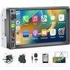 REAKOSOUND Autoradio 2 DIN Compatibile con Carplay e Android Auto, Autoradio Bluetooth da 7 pollici Touchscreen,Supporta Bluetooth vivavoce/Mirror Link/FM/Telecamera Posteriore/USB/AUX/EQ/MIC