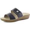 inblu Antiscivolo Ciabatte Zeppa Sandali Ciabatte Donna Anatomico Doppia Fascia con Strappo Linea Benessere Traspirante Morbide VR0067 (Blu, 41)