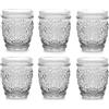 COSE DA CASA Set 6 Bicchieri da tavola stile barocco in Vetro trasparente da 30 cl PREGIATI per Stile e Raffinatezza Eleganza per Ogni Occasione