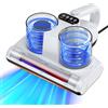 YUFAC Aspirapolvere per materassi Battimaterasso, 16Kpa Aspirapolvere antiacaro con luce UV, Aspiratore portatile per materassi da 500W con filtro HEPA, Aspiratore per letto, divano, tappeti, Bianco