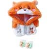 niannyyhouse Vestiti per bambole di peluche, 20 cm, con giacca arancione volpe, scarpe con cappuccio, accessori per bambole da 20,3 cm (arancione)