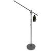 Gravity MS 2321 B - Asta microfonica con base tonda e portamicrofono a 2 punto