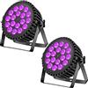 DELIBANG Par LED UV RGB Luci Palcoscenico Discoteca DJ Faretti 18 LED Par DMX Auto Sound 200W, DELIBANG 8CH Alluminio Fari LED Effetti Luce Stroboscopica Discoteca DJ per Festa Show Halloween Natale, 2PCS