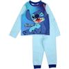 Disney Pigiama in Cotone da Bambino Lilo & Stitch Pajama Set, Marina, 4 Anni Boy's