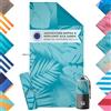 Blumtal telo mare grande 90x180 cm microfibra - asciugamano mare grande compatto e ad asciugatura rapida - teli mare grandi senza sabbia e nastro - beach towel morbido e con motivo a palme turchese