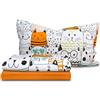 Smart Deco Home Completo letto lenzuola federe letto stampa fantasia 100% Cotone Made in Italy SINGOLO GATTI ART