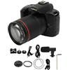 Jectse Fotocamera DSLR, D5 F=2.7 2.95mm 4K 64MP Zoom 16X Fotocamera Digitale HD Visione Notturna, Obiettivo Macro da 62 Mm Videocamera Grandangolare da 120° con Luce di Riempimento e