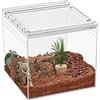 KAKOOTI Terrario rettile, 7 x 7 x 7 x 7 scatola di riproduzione rettile, recinzione acrilica magnetica, per Tarantola, granchio eremita, ragno saltante, iguana, geco leopardo,