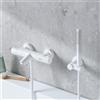 Fortis set vasca con termostatico, doccetta ad asta in metallo, supporto doccetta, flessibile doccetta, 78111THMW+5318500MW+53162125MW+15504MW, Brera bianco opaco [Rubinetteria Bagno > Rubinetteria Vasca]