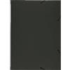 Exacompta 59502E Cartelle con Elastici, 32x44 cm, Nero, cartone