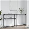 Rlxzsn Sonoma - Tavolo da console, multifunzione, per ingresso, corridoio, soggiorno o ufficio, design minimalista, grigio, 145 x 22,5 x 75 cm