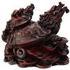 lachineuse Tartaruga-drago stile avorio, porta fortuna e protezione, rosso