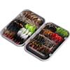 Bassdash Pesca Mosche Artificiali Esche Set Fly Fishing Flies Kit Assortimento di Mosche Trota Bass Fishing con Fly Box