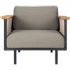 Ethnicraft - Poltrona imbottita Corbey - Grigio - Corda