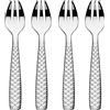 Alessi - Forchetta per ostriche Colombina Fish - Metallo - Acciaio inossidabile - Designer Doriana & Massimiliano Fuksas