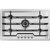 Foster Piano Cottura da Incasso a Gas Semifilo 80 cm 5 Fuochi Acciaio inox Satinato Griglie in Ghisa Serie KE Foster 7600 032 - 7600032