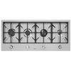 Foster Piano Cottura da Incasso a Gas 105 x 49 cm 4 Fuochi in Linea Acciaio inox Satinato Griglie in Ghisa Milano Foster 7640 000 - 7640000