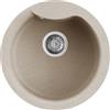 Elleci LGEROU51 Lavello 1 vasca Circolare Monovasca Sopratop Diametro 485 mm finitura Granitek Classic Avena 51 Ego Round