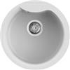 Elleci LGEROU68 Lavello 1 vasca Circolare Monovasca Sopratop Diametro 485 mm finitura Granitek Matt Bianco 68 Ego Round