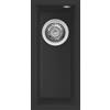 Elleci LGQ05040BSO Lavello da Incasso 1 Vasca Sottotop 20 x 44 cm finitura Granitek Matt Nero 70 Quadra 50 SOTTOTOP