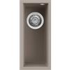 Elleci LGQ05043BSO Lavello da Incasso 1 Vasca Sottotop 20 x 44 cm finitura Granitek Matt Tortora 43 Quadra 50 SOTTOTOP