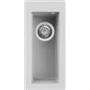 Elleci LGQ05068 Lavello da Incasso 1 vasca Monovasca Sopratop 23 x 50 cm finitura Granitek Matt Bianco 68 Quadra 50