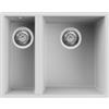 Elleci Lavello da Incasso 1 Vasca e vaschetta a sinistra Sottotop 56 x 44 cm finitura Granitek Matt Bianco 68 Quadra 150 SOTTOTOP Elleci LGQ15068BSO