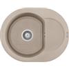Elleci Lavello 1 vasca Tonda con gocciolatoio Reversibile Sopratop 600 x 470 mm finitura Granitek Classic Avena 51 Easy 600 Round Elleci LGYR6051