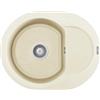 Elleci Lavello 1 vasca Tonda con gocciolatoio Reversibile Sopratop 600 x 470 mm finitura Granitek Classic Bianco Antico 62 Easy 600 Round Elleci LGYR6062