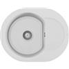 Elleci Lavello 1 vasca Tonda con gocciolatoio Reversibile Sopratop 600 x 470 mm finitura Granitek Matt Bianco 68 Easy 600 Round Elleci LGYR6068