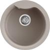 Elleci LGEROU43 Lavello 1 vasca Circolare Monovasca Sopratop Diametro 485 mm finitura Granitek Matt Tortora 43 Ego Round