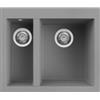 Elleci LGQ15048 Lavello da Incasso 1 Vasca e Vaschetta a sinistra Sopratop 59 x 50 cm finitura Granitek Matt Cemento 48 Quadra 150