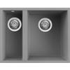 Elleci Lavello da Incasso 1 Vasca e vaschetta a sinistra Sottotop 56 x 44 cm finitura Granitek Matt Cemento 48 Quadra 150 SOTTOTOP Elleci LGQ15048BSO
