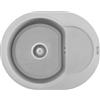 Elleci Lavello 1 vasca Tonda con gocciolatoio Reversibile Sopratop 600 x 470 mm finitura Granitek Metal Aluminium 79 Easy 600 Round Elleci LMYR6079