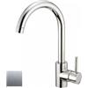 Crolla Miscelatore Cucina monocomando Nichel spazzolato brushed nickel con bocca girevole 360 Gradi CROLLA 7780 NB GINGER