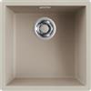 Elleci LKZ10295F01 Lavello da Incasso 1 vasca Monovasca 448 x 448 mm Filotop finitura Keratek Champagne 95 ZEN-F 102