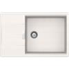 Schock Lavello incasso 1 vasca grande con gocciolatoio Reversibile sopratop sottotop 78 x 50 cm Cristadur Premium Bianco Puro TIA D100LS SCHOCK TIAD100LS99