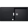 Schock Lavello incasso 1 vasca grande con gocciolatoio Reversibile sopratop sottotop 100 x 50 cm Cristadur Premium Nero Puro TIA D100L SCHOCK TIAD100LA84