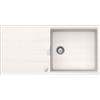 Schock Lavello incasso 1 vasca grande con gocciolatoio Reversibile sopratop sottotop 100 x 50 cm Cristadur Premium Bianco Puro TIA D100L SCHOCK TIAD100LA99