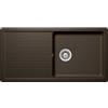 Schock Lavello incasso 1 vasca grande con gocciolatoio Reversibile sopratop sottotop 100 x 50 cm Cristadur Premium Bronze TOLEDO D100L SCHOCK TOLD100LA87