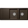 Schock Lavello incasso 2 vasche con gocciolatoio Reversibile sopratop sottotop 116 x 50 cm Cristadur Premium Bronze TOLEDO D200 SCHOCK TOLD200A87