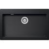 Schock PRONTA CONSEGNA - SPEDIZIONE IMMEDIATA Lavello incasso 1 Vasca - Monovasca sopratop - sottotop 79 x 50 cm Cristadur Premium Nero Puro SIGNUS N100XL SCHOCK SIGN100A84