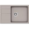 Schock Lavello incasso 1 Vasca con Gocciolatoio Reversibile sopratop sottotop 78 x 50 cm CRISTALITE Grigio Tortora PRIMUS D100XS SCHOCK PRID100SAP42