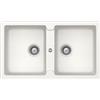 Schock Lavello incasso 2 Vasche Reversibile sopratop sottotop 86 x 50 cm CRISTALITE Bianco Assoluto ELEMENT N200 SCHOCK ELEN200A01